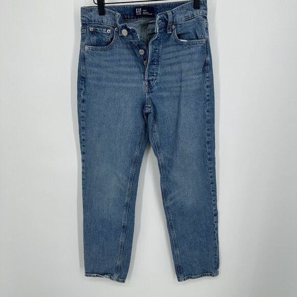 Gap Women's‎ Jeans High Rise Cheeky Straight Button Fly Size 26 - Picture 1 of 6
